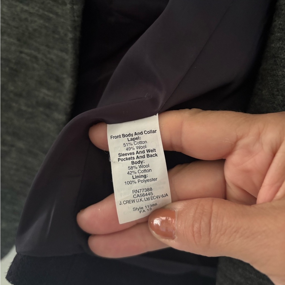 J. Crew Charcoal & Navy Colorblock Blazer - Picture 4 of 4